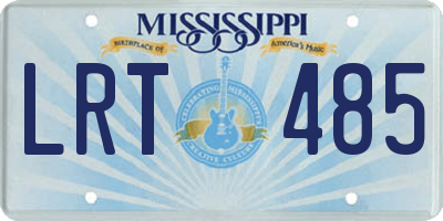 MS license plate LRT485