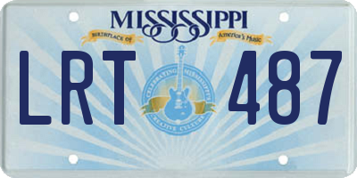 MS license plate LRT487