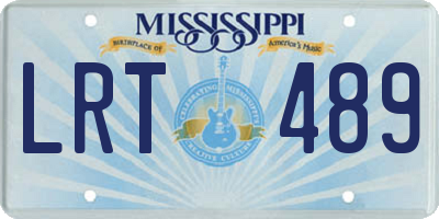 MS license plate LRT489