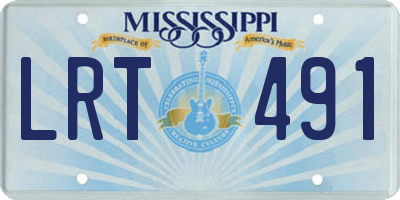 MS license plate LRT491