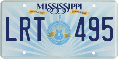 MS license plate LRT495