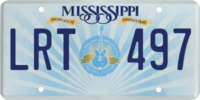 MS license plate LRT497
