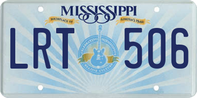 MS license plate LRT506