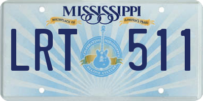MS license plate LRT511