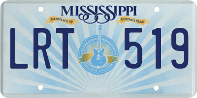 MS license plate LRT519