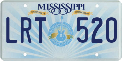 MS license plate LRT520