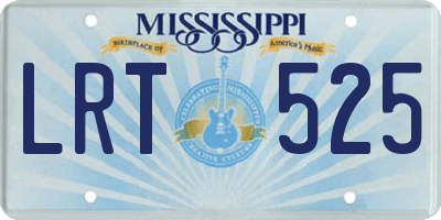 MS license plate LRT525