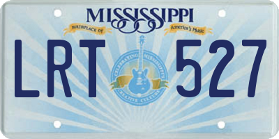 MS license plate LRT527