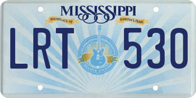 MS license plate LRT530