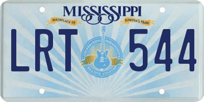 MS license plate LRT544