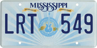MS license plate LRT549