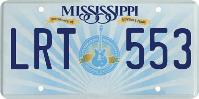 MS license plate LRT553