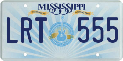 MS license plate LRT555