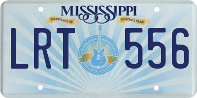 MS license plate LRT556