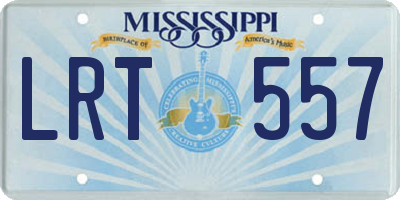MS license plate LRT557