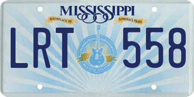 MS license plate LRT558