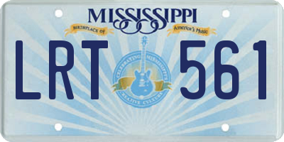 MS license plate LRT561