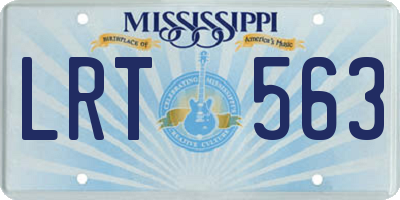 MS license plate LRT563