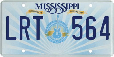 MS license plate LRT564