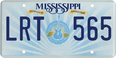 MS license plate LRT565
