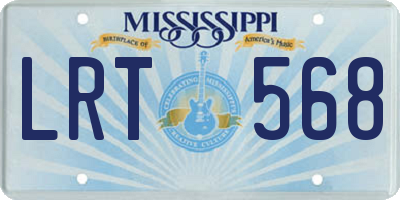 MS license plate LRT568