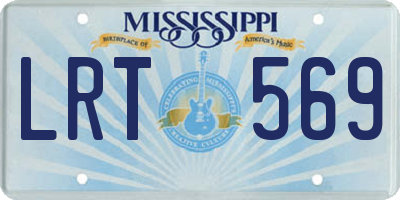 MS license plate LRT569