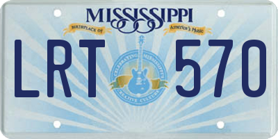 MS license plate LRT570