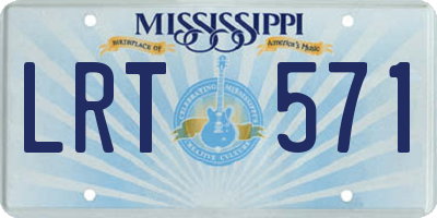 MS license plate LRT571
