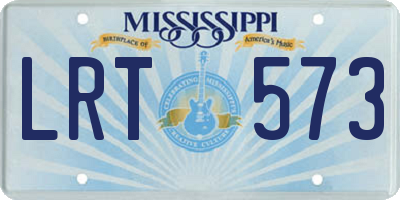 MS license plate LRT573