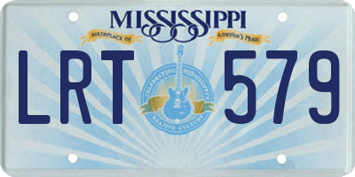 MS license plate LRT579