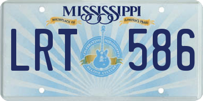 MS license plate LRT586