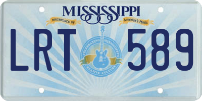 MS license plate LRT589