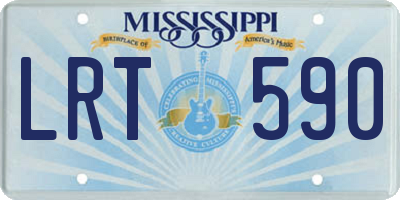 MS license plate LRT590