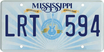 MS license plate LRT594
