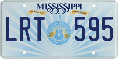 MS license plate LRT595