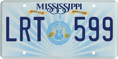 MS license plate LRT599