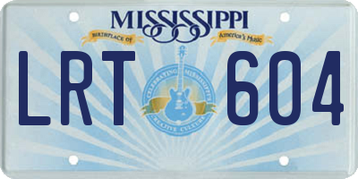 MS license plate LRT604