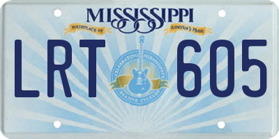 MS license plate LRT605