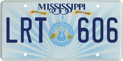 MS license plate LRT606