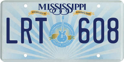 MS license plate LRT608