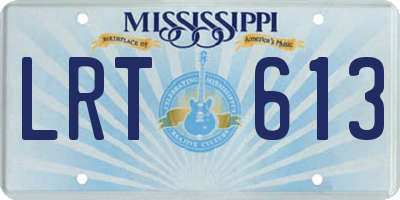 MS license plate LRT613