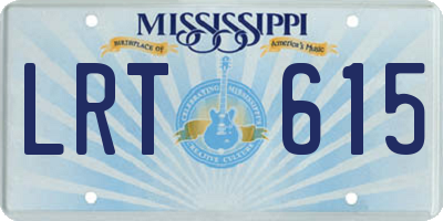 MS license plate LRT615