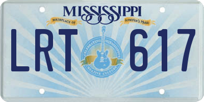 MS license plate LRT617