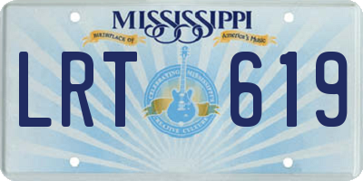 MS license plate LRT619