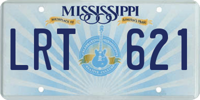 MS license plate LRT621