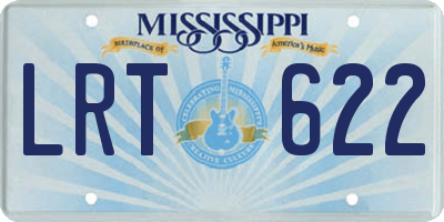 MS license plate LRT622