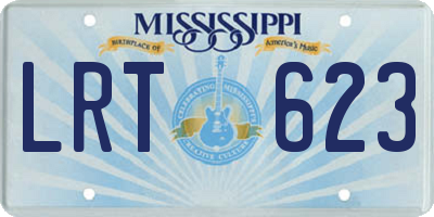 MS license plate LRT623