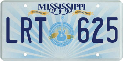MS license plate LRT625
