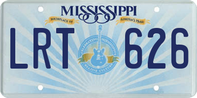 MS license plate LRT626