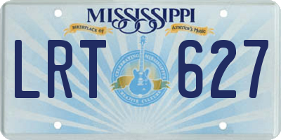 MS license plate LRT627